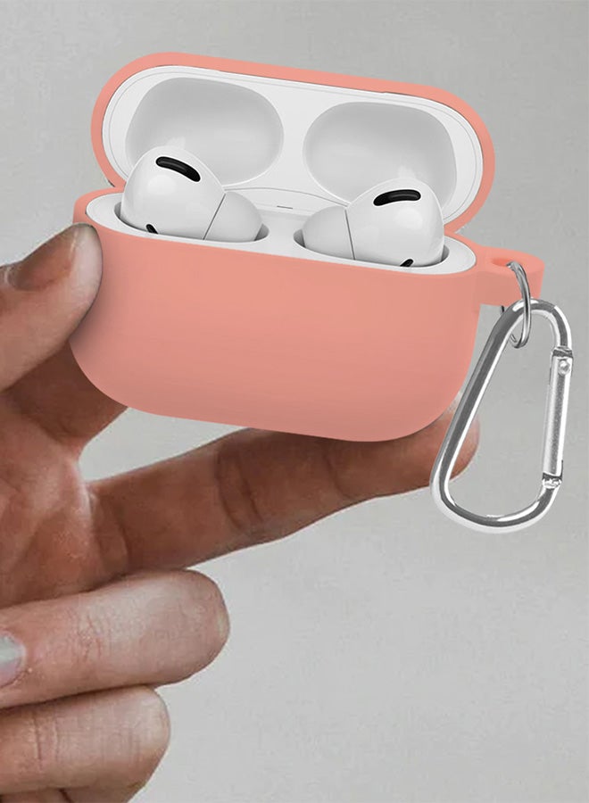 Silicone Case for Apple AirPods Pro 2019 (1st Generation) Super Slim Protective Cover, Shockproof, Anti-Scratch, Soft Touch with Plain Design Light Pink - Image 4